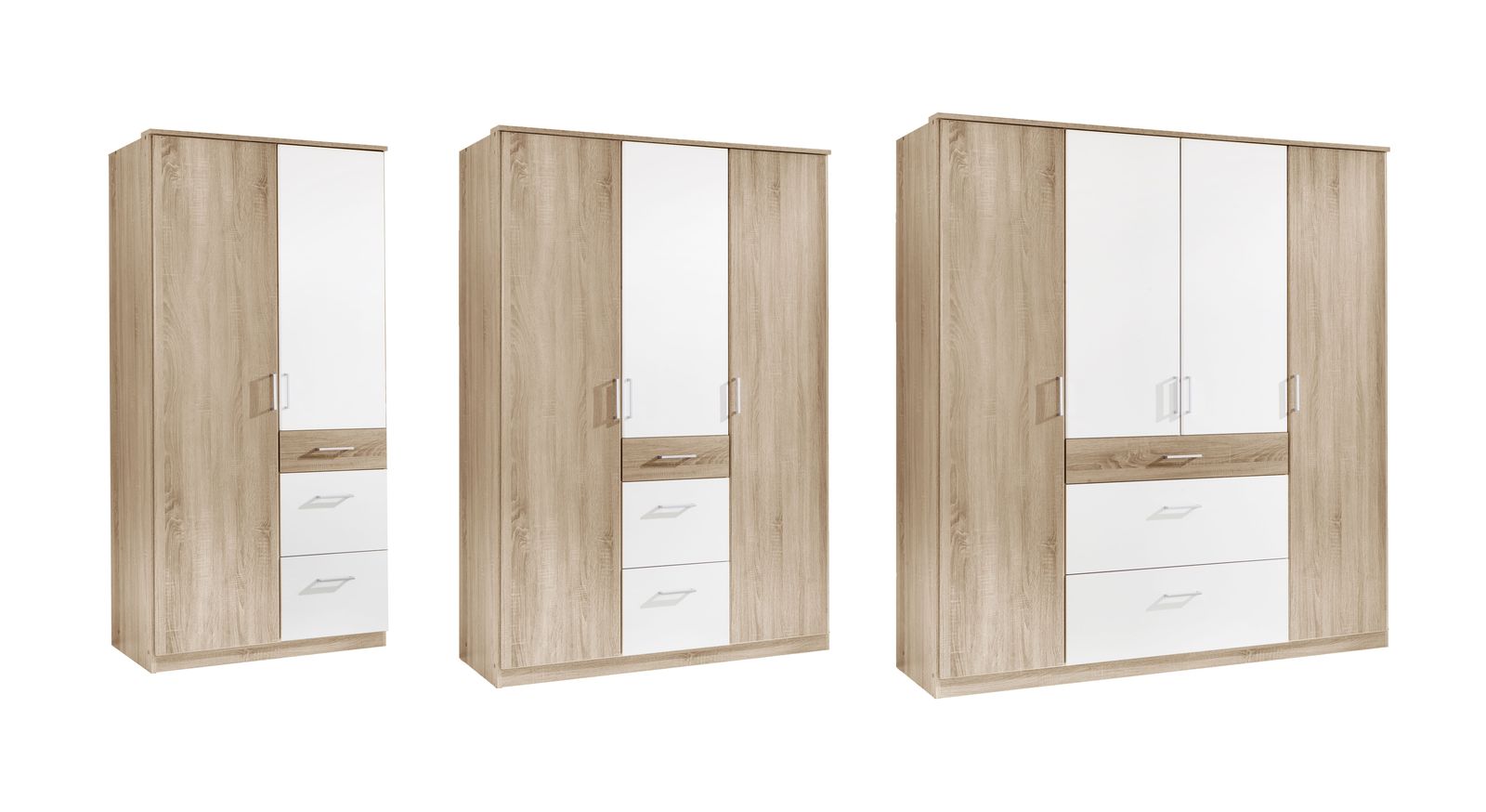 Funktions-Kleiderschrank mit drei Spiegel und - Schubladen Prea